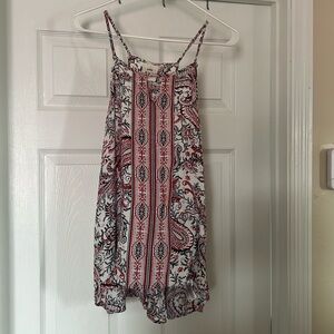 Red and dark blue tank